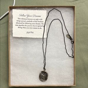 Pyrrha necklace in oxidized silver